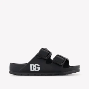 Dolce & Gabbana Jongens Slippers In Zwart