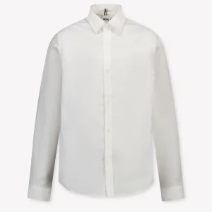 Boss Kinder Jongens Blouse In Wit