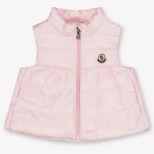 Moncler Hiva Baby Meisjes Bodywarmer In Licht Roze