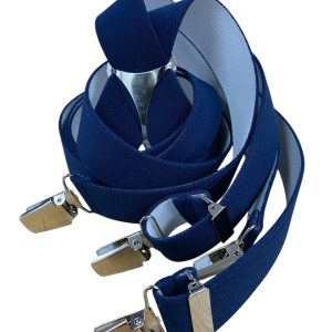 Het broekenpaleis extra lange bretels uni donkerblauw