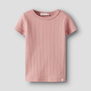 Lil Atelier Falina top t-shirt korte mouw roze