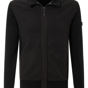 Pierre Cardin vest zwart en donkergrijs met zijzakken