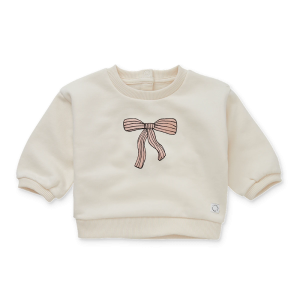 Sproet en Sprout trui ivoor/wit met strik
