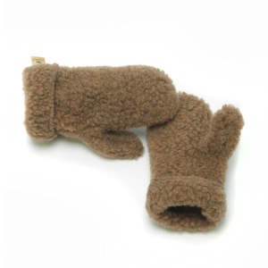 Alwero kinderhandschoenen Freeze kids bark wollen wanten handschoenen moffen wol bruin donkerbruin