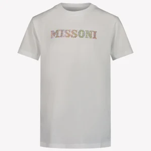 Missoni Kinder Meisjes T-Shirt In Wit