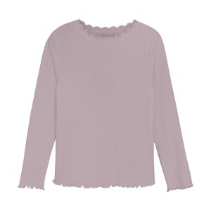 Huttelihut t-shirt ls rib met kant nirvana lila