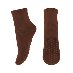 MP Denmark cotton socks with anti-slip root beer antislip-sokken bruin sokken met siliconen zooltje