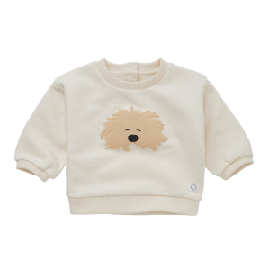 Sproet en Sprout baby-trui ivoor/wit met hond